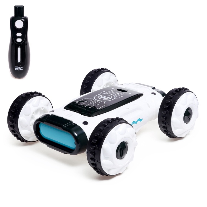 Машинка перевертыш «Техно», радиоуправляемая, дрифт, аккумулятор, на пульте управления, цвет белый Машинка перевертыш «Техно», радиоуправляемая, дрифт, аккумулятор, на пульте управления, цвет белый