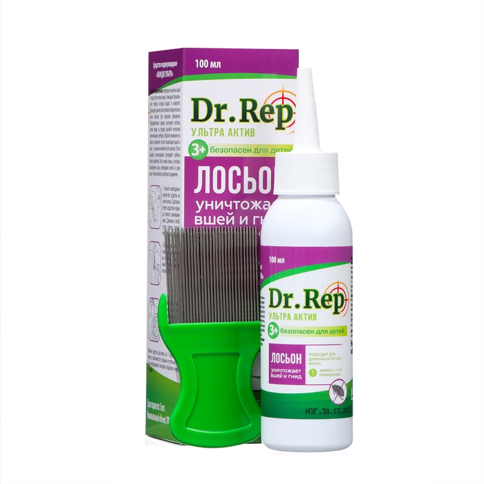 Лосьон Доктор Реп средство педикулицидное Парадиз Ультра  с гребнем, 100 мл Лосьон Доктор Реп средство педикулицидное Парадиз Ультра  с гребнем, 100 мл