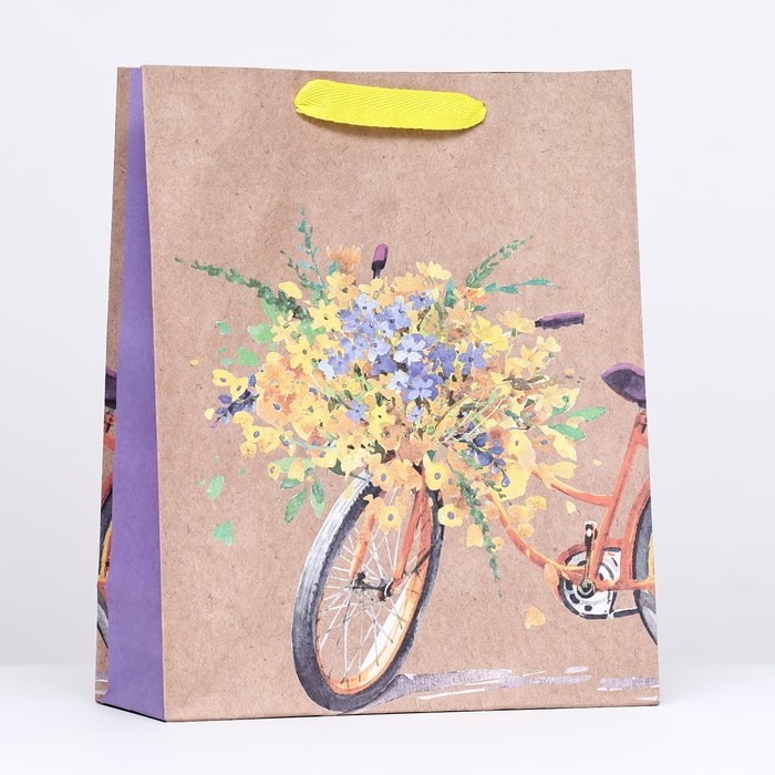Пакет крафт Пакет крафт "Летний букет" 26 х 32 х 12 см