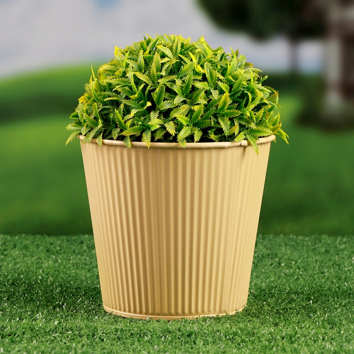 Кашпо "Ведерко Килли" желтое, 14х14х13см