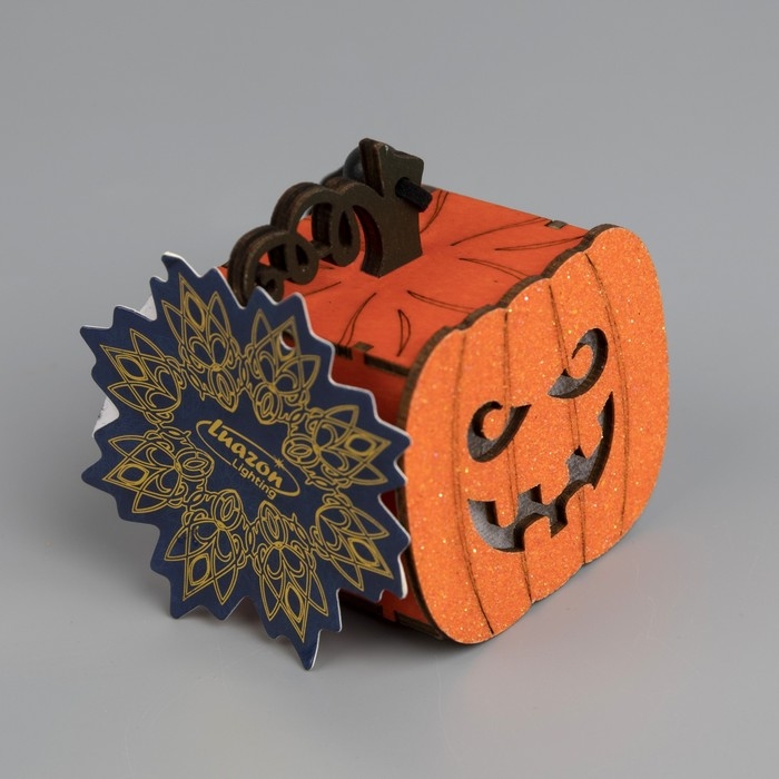 Светодиодная подвеска «Фонарь Джека» 8 × 5.5 × 5 см, пластик, батарейки LR1130х3 (в комплекте), свечение тёплое белое Светодиодная подвеска «Фонарь Джека» 8 × 5.5 × 5 см, пластик, батарейки LR1130х3 (в комплекте), свечение тёплое белое