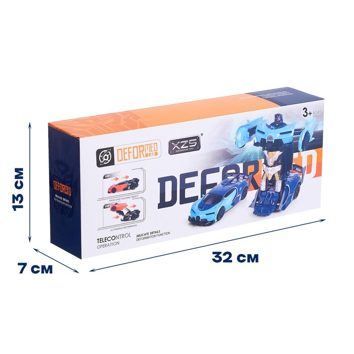 Робот радиоуправляемый «Спорткар», трансформируется, работает от батареек, цвета МИКС