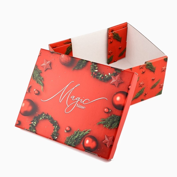 Коробка подарочная новогодняя складная «Magic time», 30 х 24.5 х 15 см, Новый год Коробка подарочная новогодняя складная «Magic time», 30 х 24.5 х 15 см, Новый год