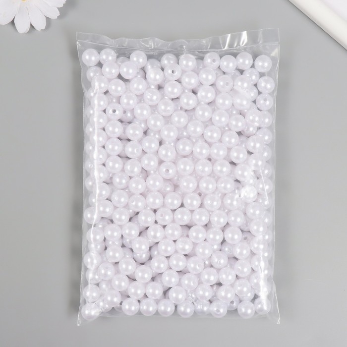 Набор бусин Набор бусин "Жемчуг" d 12 мм, 250 гр, белоснежный