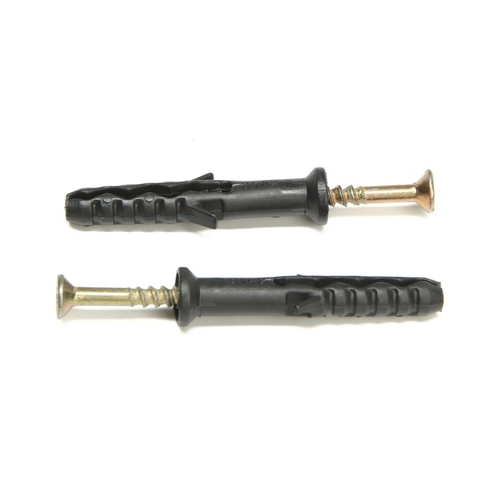 Дюбель-гвоздь "Стройбат", полипропиленовый, потайная манжета, 6x40 мм, 200 шт