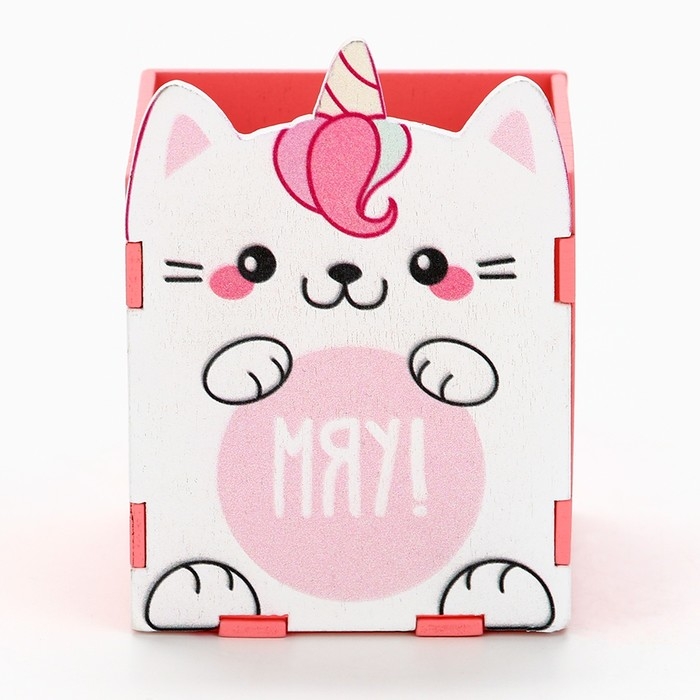 Органайзер для канцелярии «Мяу!» кот-единорог