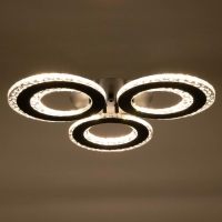 Люстра с ПДУ 1097/3BK LED 114Вт диммер черный 46х46х8 см BayerLux
