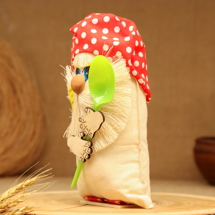 Оберег «Домовой», с ложкой, 20 см, микс Оберег «Домовой», с ложкой, 20 см, микс