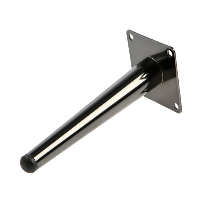 Опора мебельная CAPPIO OP07,h=200мм,толщ площ 1,8,  цвет глянцевый черный Опора мебельная CAPPIO OP07,h=200мм,толщ площ 1,8,  цвет глянцевый черный