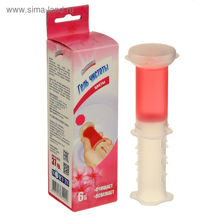 Гелевый освежитель для унитаза с дозатором Свежинка  Гелевый освежитель для унитаза с дозатором Свежинка "Цветы", 37 гр