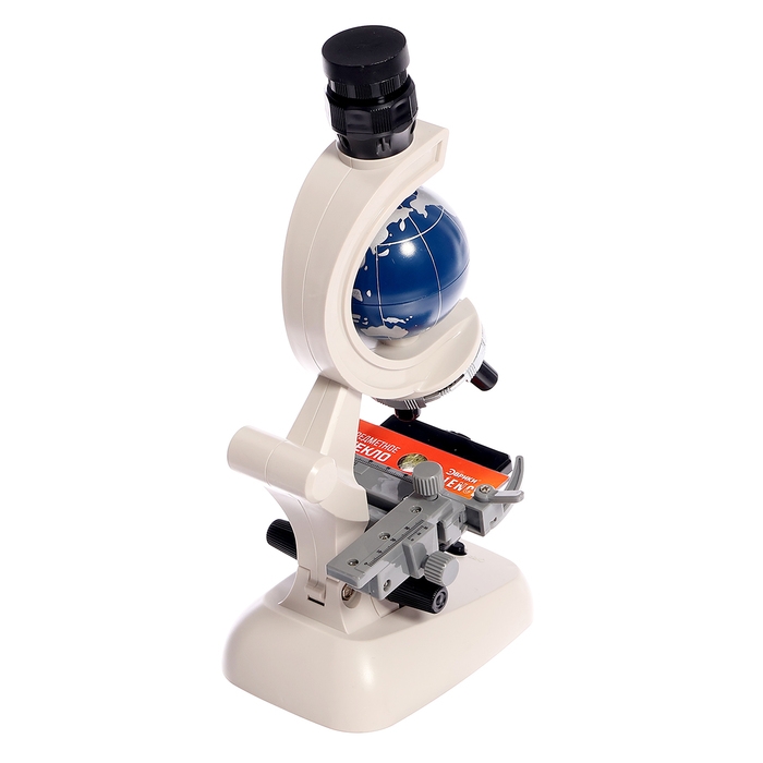 Микроскоп, с планетой, держатель для телефона, подсветка, увеличение x100, x400, x1200 Микроскоп, с планетой, держатель для телефона, подсветка, увеличение x100, x400, x1200