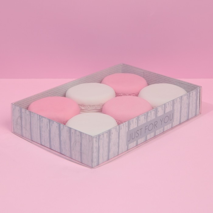 Кондитерская упаковка, коробка для макарун с PVC крышкой, Just for you, 17 х 12 х 3.5 см Кондитерская упаковка, коробка для макарун с PVC крышкой, Just for you, 17 х 12 х 3.5 см
