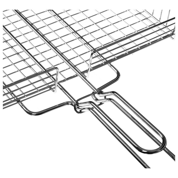 Решётка гриль универсальная maclay, 33x36 см, хромированная сталь, для мангала