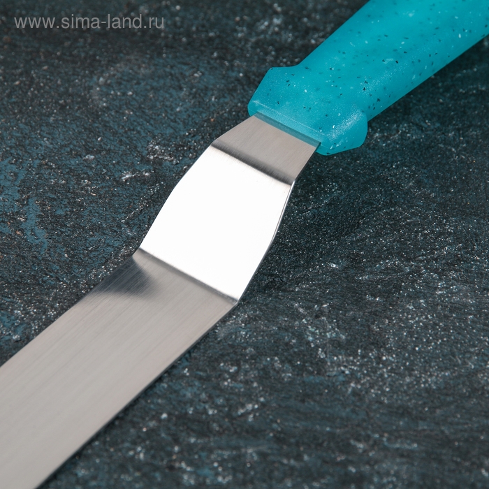 Кондитерская лопатка - палетка изогнутая «Космос», 36 см, рабочая часть 25 см, цвет бирюзовый Кондитерская лопатка - палетка изогнутая «Космос», 36 см, рабочая часть 25 см, цвет бирюзовый