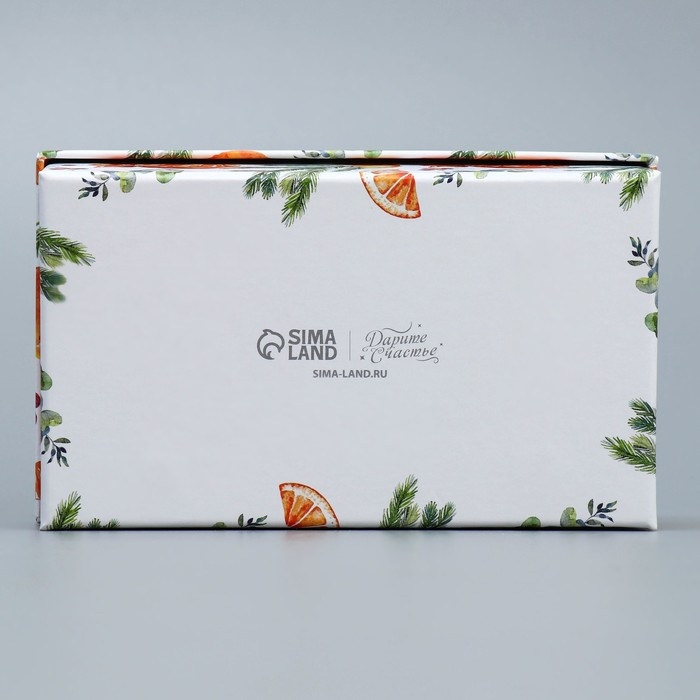 Набор подарочных коробок 10 в 1 «Новогодняя акварель», 12 х 7 х 4 - 32.5 х 20 х 12.5 см, Новый год