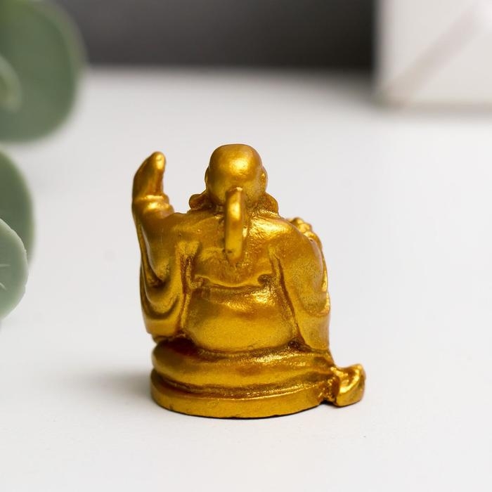 Нэцке полистоун Нэцке полистоун "Хотей" золото набор 6 шт 3,2х2,3х2 см