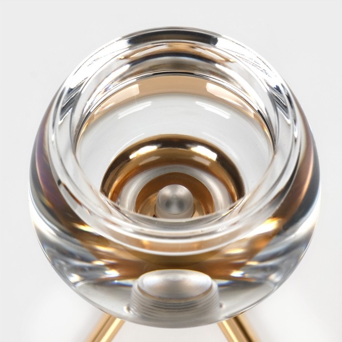 Подсвечник металл, стекло на 1 свечу «Изысканность» цвет золото 9.5 х 9.5 х 17 см Подсвечник металл, стекло на 1 свечу «Изысканность» цвет золото 9.5 х 9.5 х 17 см