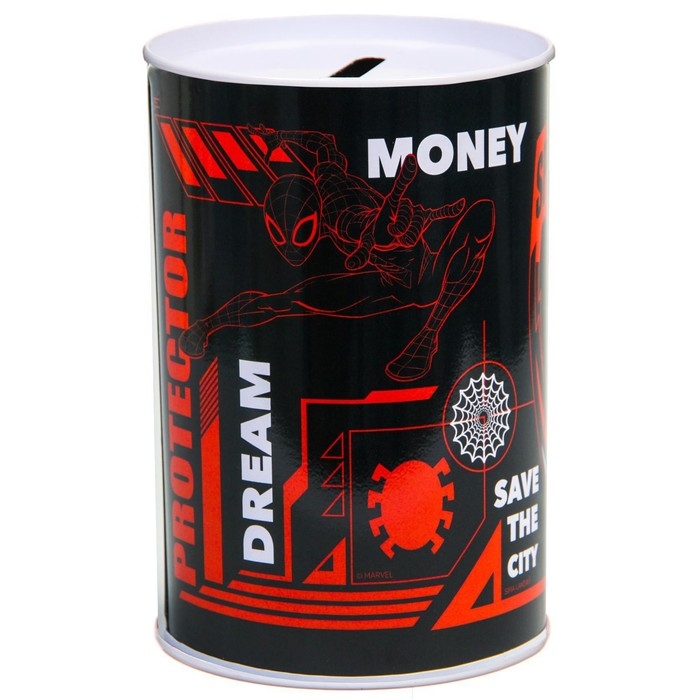 Копилка металлическая, 6,5 см х 6,5 см х 12 см Копилка металлическая, 6,5 см х 6,5 см х 12 см "Супер-мен", Человек-паук