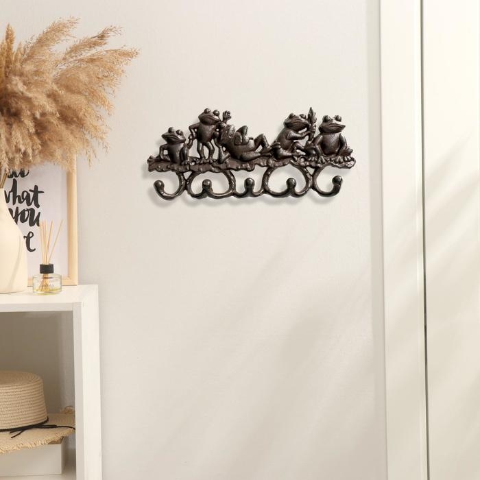 Крючки декоративные металл Крючки декоративные металл "Лягушки" 14х31х4 см