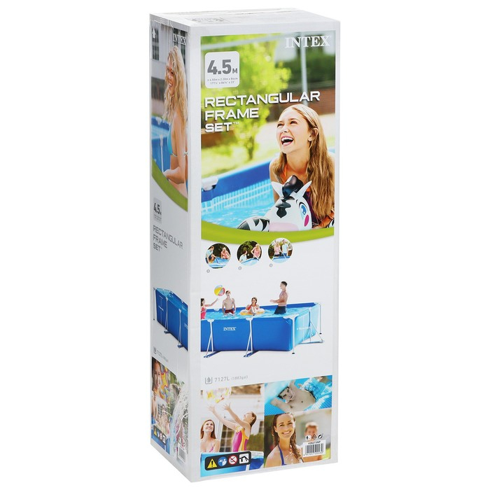Бассейн каркасный Frame Set, прямоугольный, 450 х 220 х 84 см, от 6 лет, 28273NP INTEX Бассейн каркасный Frame Set, прямоугольный, 450 х 220 х 84 см, от 6 лет, 28273NP INTEX