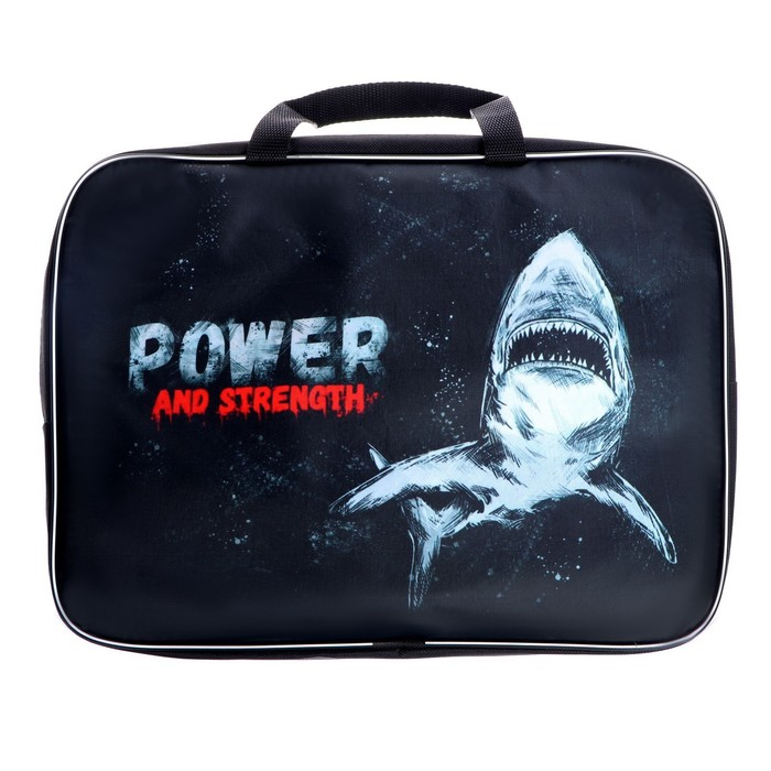 Папка с ручками текстильная А4, 350 х 270 х 70 мм, Calligrata Папка с ручками текстильная А4, 350 х 270 х 70 мм, Calligrata "Акула"