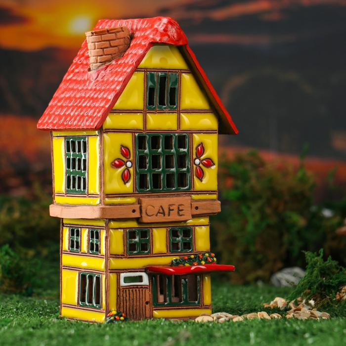 Аромалампа Домик «Кафе», 20 см, ручная работа, микс Аромалампа Домик «Кафе», 20 см, ручная работа, микс