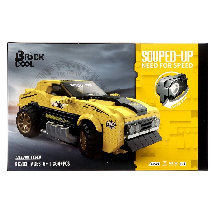 Конструктор Гонка &laquo;Шершень&raquo;, инерционный механизм, 354 детали