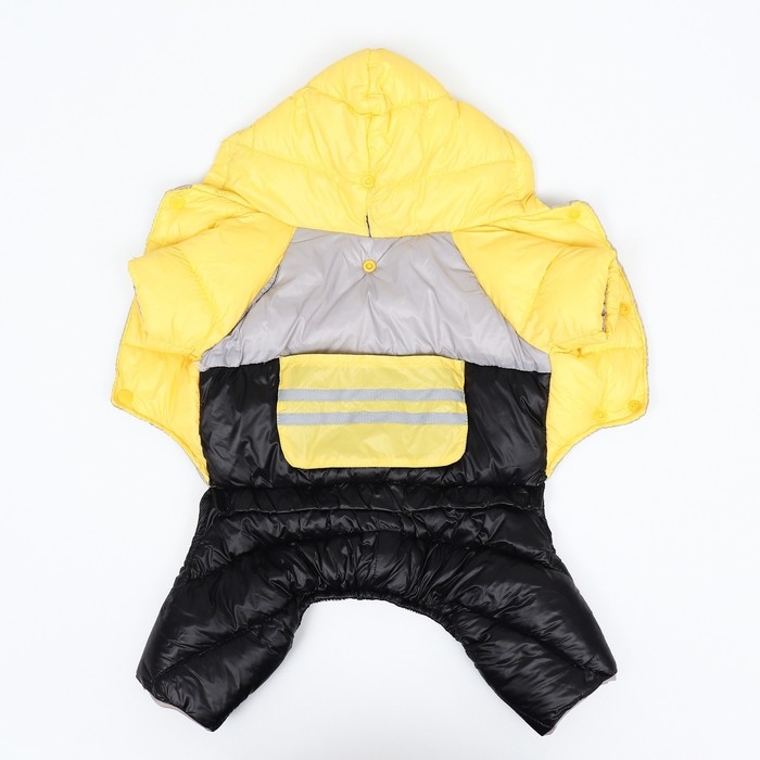 Комбинезон Комбинезон "Анорак" светоотражающий, размер 16 (ДС 36, ОГ 46, ОШ 35 см), чёрно-жёлтый