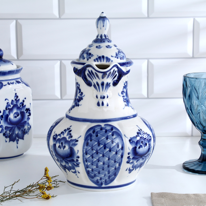 Кувшин «Восточный», 15х18х27 см, 1,76 л, гжель Кувшин «Восточный», 15х18х27 см, 1,76 л, гжель