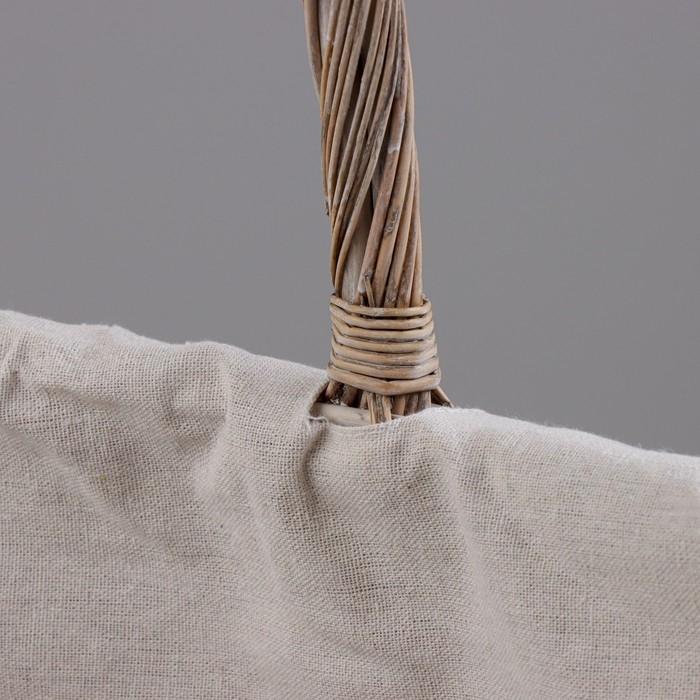 Набор корзин, 2 шт, 40×30×20/40 см, 28×21×14/27 см, ива, текстиль Набор корзин, 2 шт, 40×30×20/40 см, 28×21×14/27 см, ива, текстиль