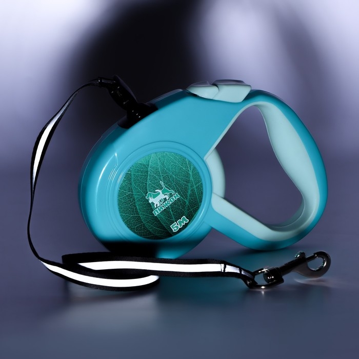 Рулетка Рулетка "Пижон" с прорезиненной ручкой, 5 м, до 25 кг, трос, бирюзово-зелёная