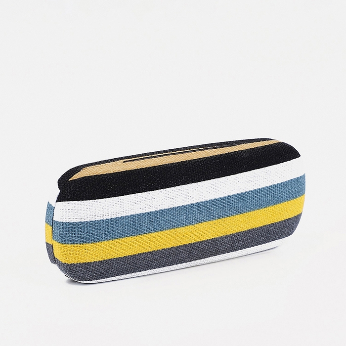 Футляр для очков на хлопушке, длина 16 см, цвет разноцветный/голубой Футляр для очков на хлопушке, длина 16 см, цвет разноцветный/голубой