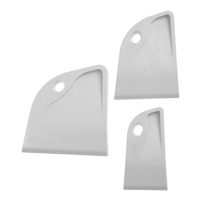 Набор шпателей ТУНДРА  Набор шпателей ТУНДРА "Парус", резина, 3 шт., 40-60-80 мм