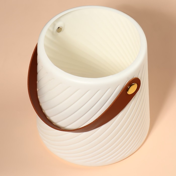 Подставка для хранения, 12,5 × 14,5 × 14,5 см, цвет белый/коричневый Подставка для хранения, 12,5 × 14,5 × 14,5 см, цвет белый/коричневый