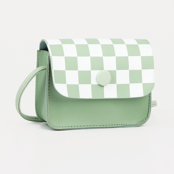 Сумка детская для девочки на магните, длинный ремень, цвет зелёный Сумка детская для девочки на магните, длинный ремень, цвет зелёный