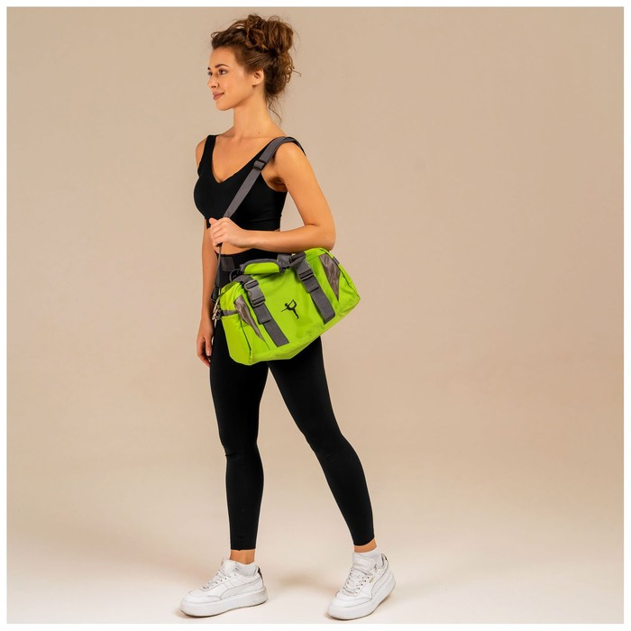 Сумка для йоги и гимнастики Sangh, 37х20х20 см, цвет зелёный Сумка для йоги и гимнастики Sangh, 37х20х20 см, цвет зелёный