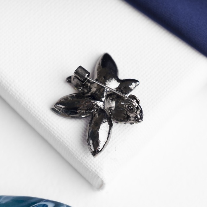 Брошь «Цветок» морская звезда, цветная в сером металле Брошь «Цветок» морская звезда, цветная в сером металле