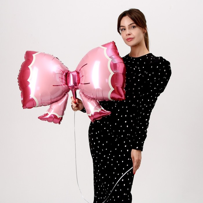 Шар фольгированный 36" &laquo;Бант розовый&raquo;