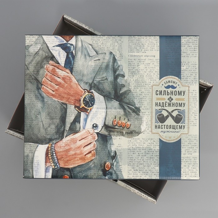 Коробка подарочная складная, упаковка, «Сильному и надежному», 31 х 25.5 х 16 см Коробка подарочная складная, упаковка, «Сильному и надежному», 31 х 25.5 х 16 см