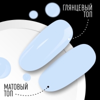 Гель лак для ногтей, однотонный, 3-х фазный, 8мл, LED/UV, цвет голубой (93)