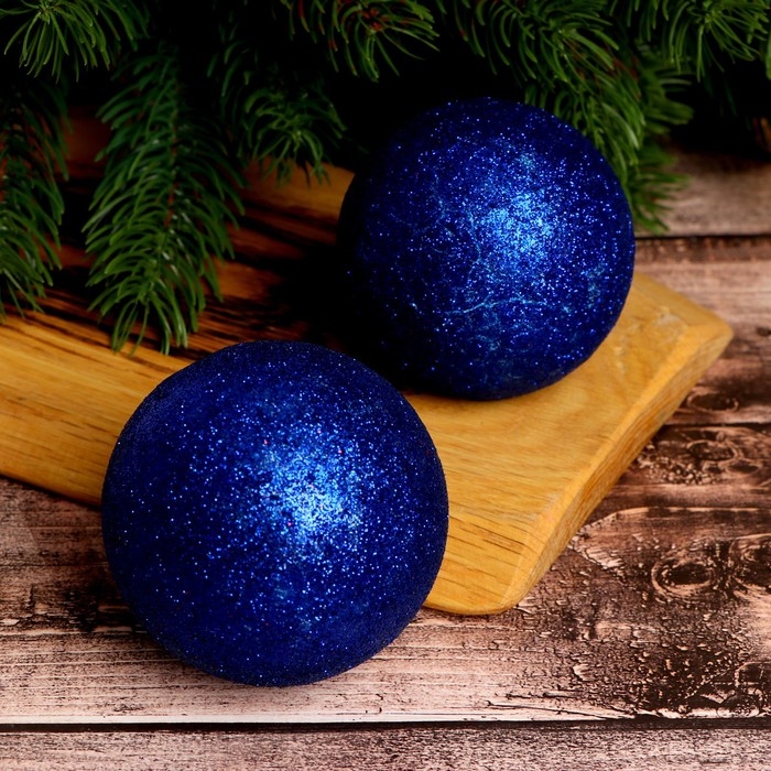 Фигурка для поделок и декора «Шар», набор 2 шт., размер 1 шт: 7 см, цвет синий Фигурка для поделок и декора «Шар», набор 2 шт., размер 1 шт: 7 см, цвет синий