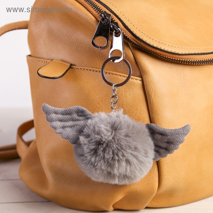 Пушистик на кольце Пушистик на кольце "Шарик с крыльями" МИКС 7х16,5х7 см