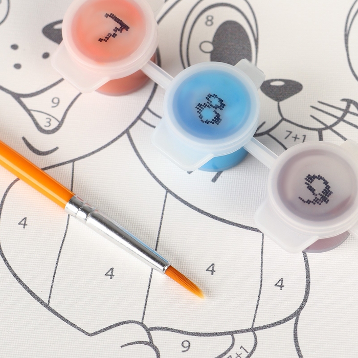 Картина по номерам для детей, 20х30 см, Котенок Гав Картина по номерам для детей, 20х30 см, Котенок Гав