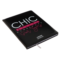 Дневник универсальный для 1-11 класса Chic, твёрдая обложка, искусственная кожа, с поролоном, ляссе, 80 г/м2