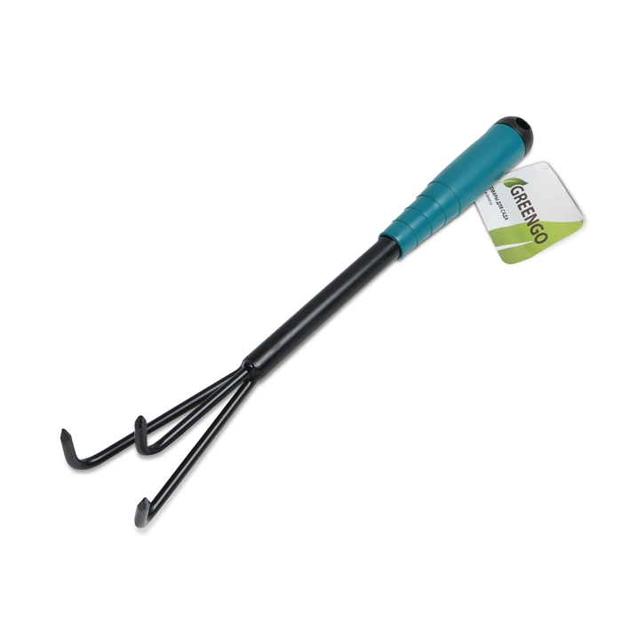 Рыхлитель Greengo, длина 36 см, 3 зубца, пластиковая ручка Рыхлитель Greengo, длина 36 см, 3 зубца, пластиковая ручка