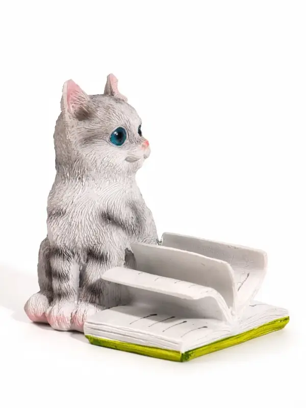 Фигурка &laquo;Котёнок листает книгу&raquo;, 10&times;7.2&times;10.5 см