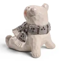 Фигурка декоративная &laquo;Белый мишка в шарфике&raquo;, 12&times;9&times;12 см