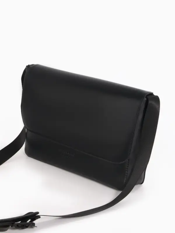 Сумка женская мессенджер на магните, 28&times;6&times;18 см, чёрный