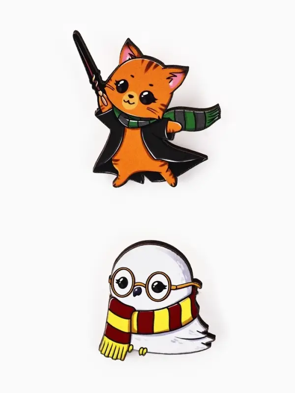 Значки деревянные, неразлучники &laquo;Наша дружба это магия&raquo;, 2 шт., 8&times;12 см