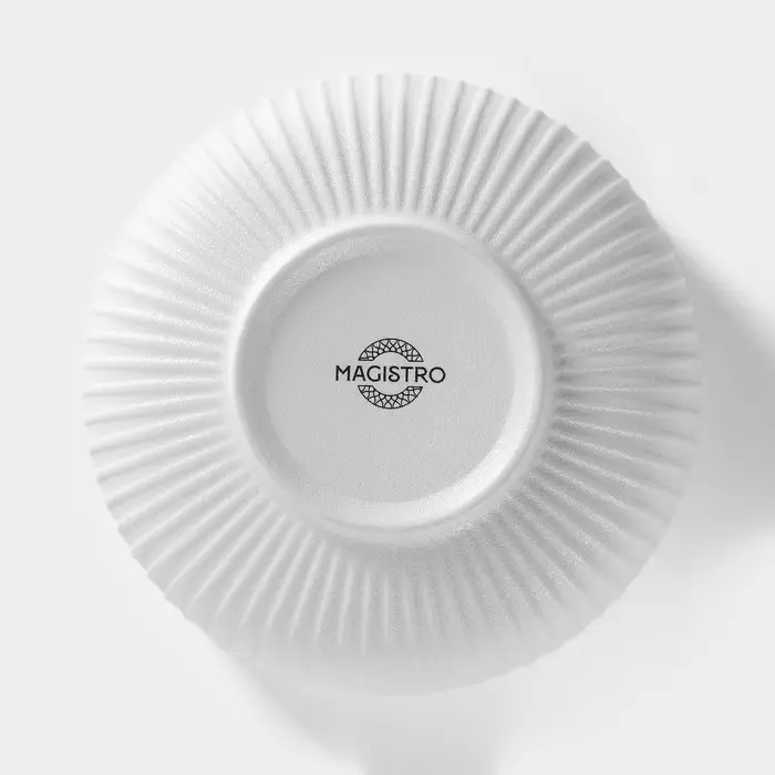 Миска Magistro Line, 850 мл, d=15 см, фарфор, белая